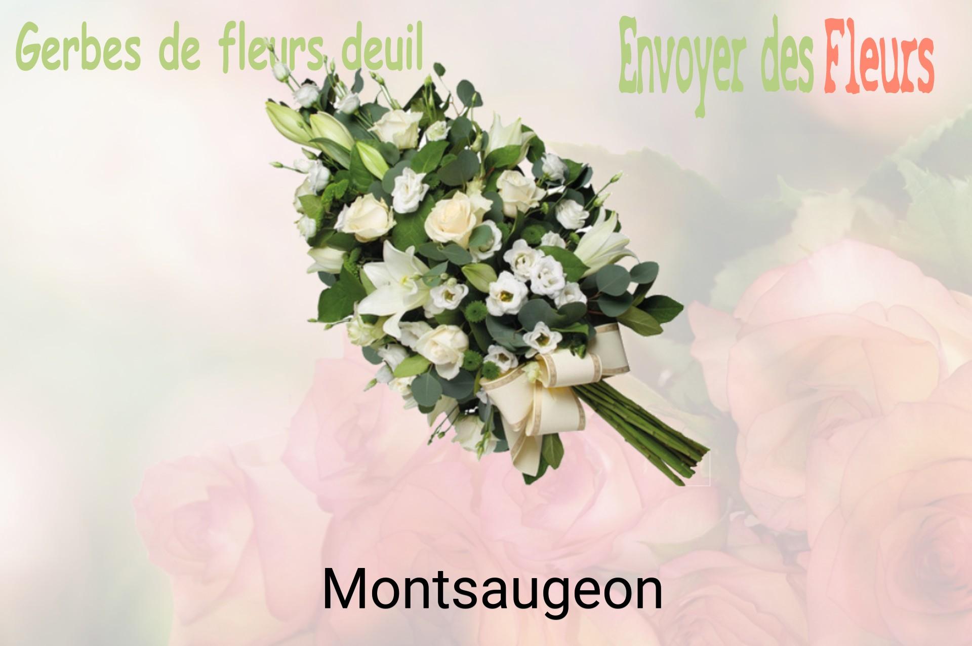 Gerbe de fleurs de deuil livrée à Montsaugeon